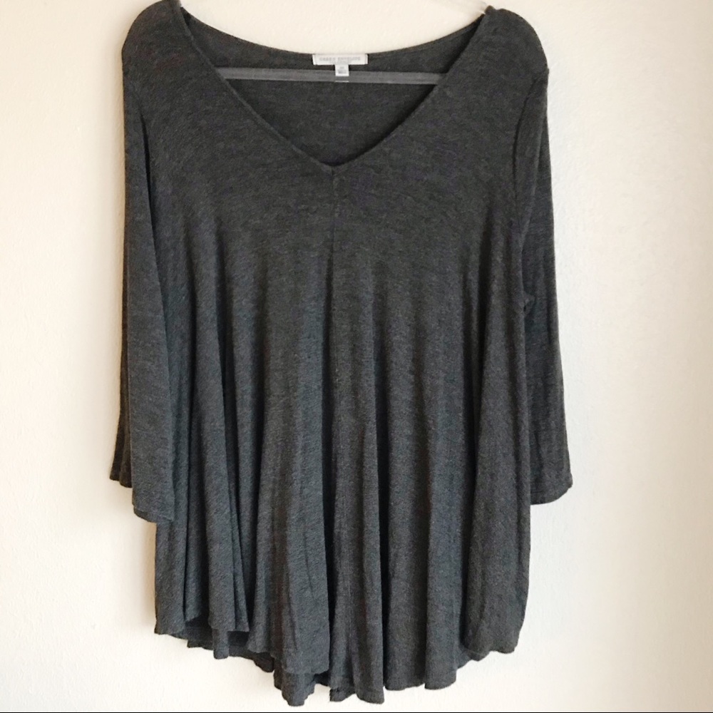 GREEN ENVELOPE | 3/4 Sleeve V-neck Shirt 2X